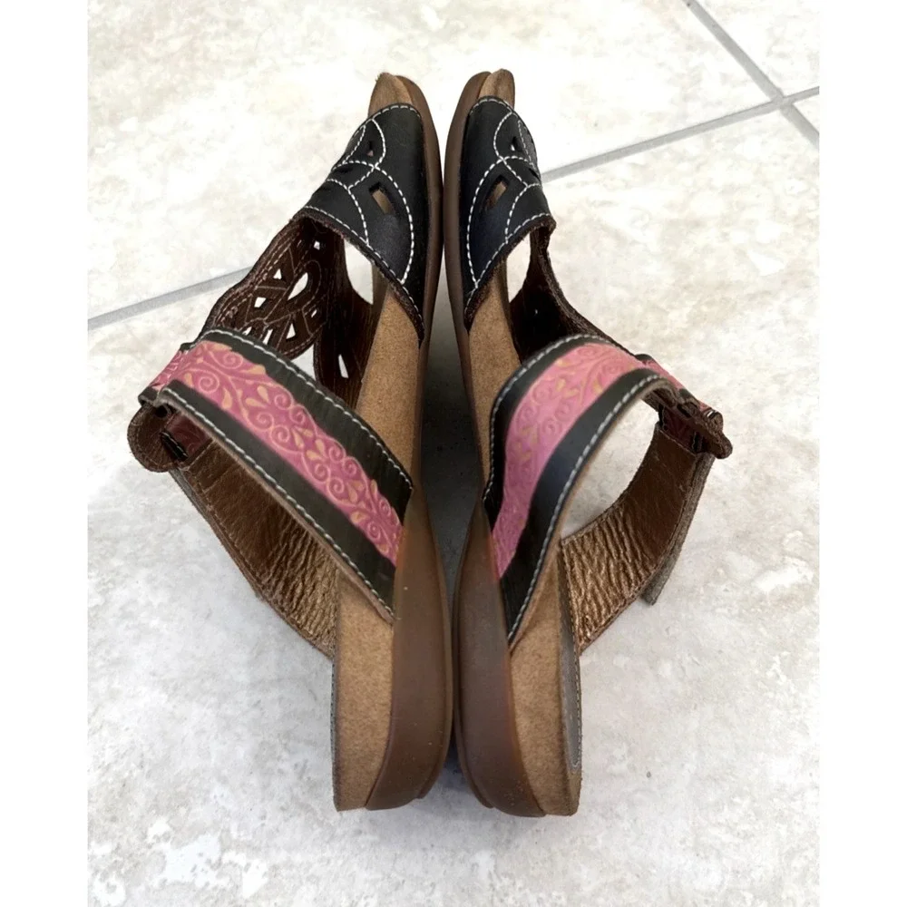 L'Artiste Sprin Step Olyana Sandals Slip On‎ Size 36 US 5.5/6 Boho Hippie